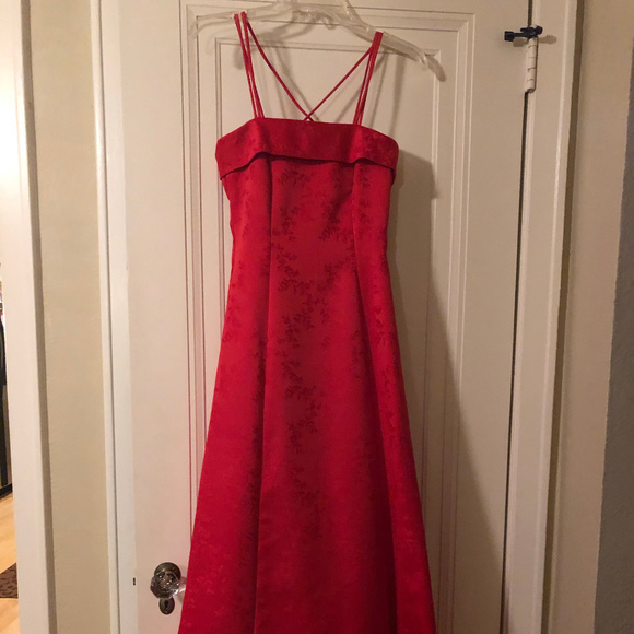 Prom or Formal Dress, Long, Red, Corset, Size 3/4 - Picture 1 of 4